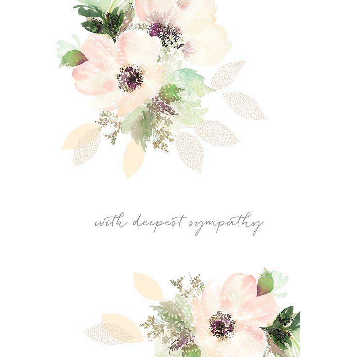 Pictura Sympathy Florals sympathy card featuring elegant floral design by Sara Miller, ideal for expressing condolences.